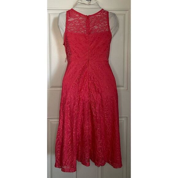 PinkBlush Lace Overlay Fit and Flare Dress (sz S) - Picture 2 of 9